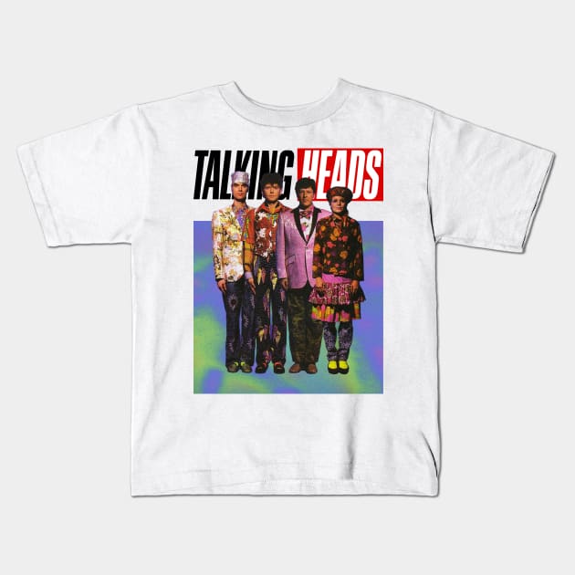 Vintage Talking Heads Kids T-Shirt by bambangbuta